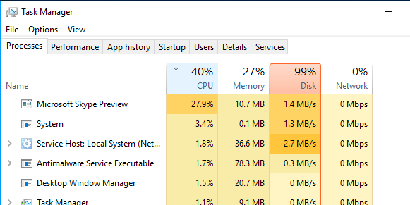wsapxx disk usage windows 10